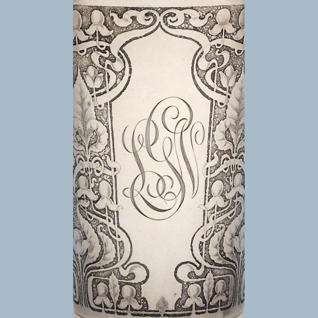 monogram on Tiffany &amp; Co. Sterling Cocktail Shaker, c. 1890&#39;s