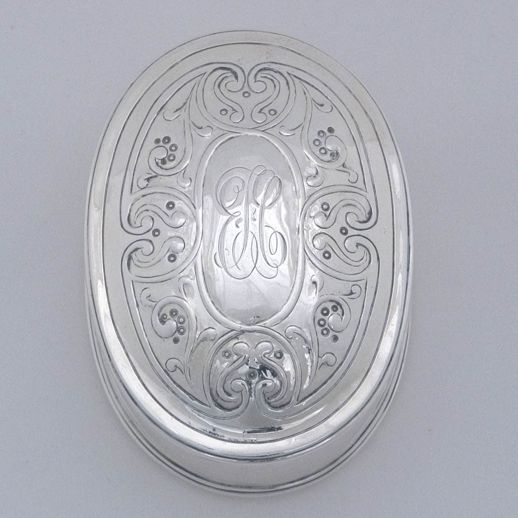 Arthur Stone Arts &amp; Crafts Sterling Silver Snuffbox or Pillbox, Gardner, MA, c. 1915