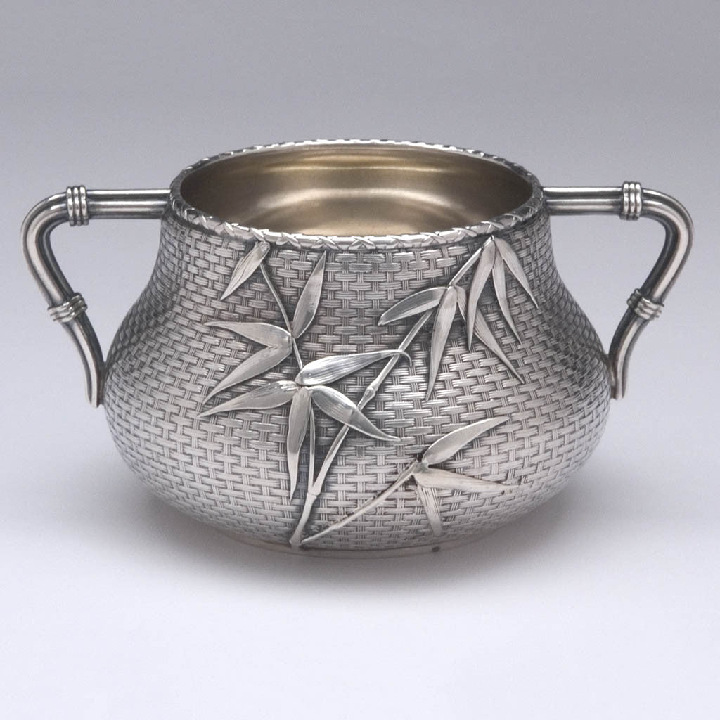 Suar bowl of Whiting - The Bowers/ Taft Family Aesthetic Movement Sterling Silver and Mixed-Metal Tête-à-tête Tea Service, c. 1887
