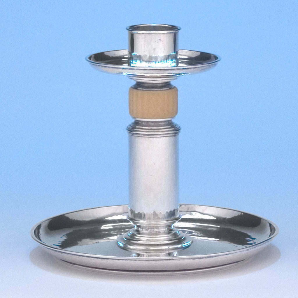 M.T. Wetzlar German Silver Candle Stick, Munich, c. 1910