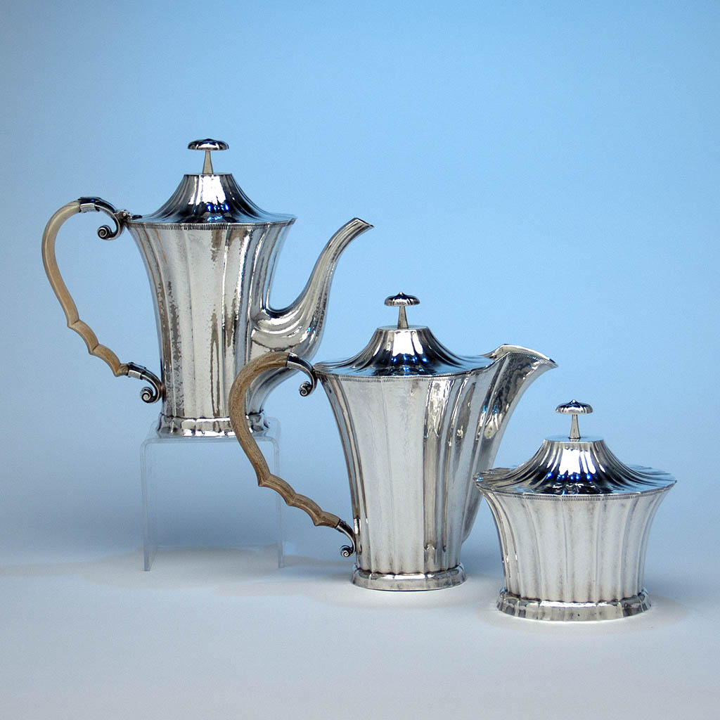 Josef Hoffmann/ Wiener Werkstätte Silver Coffee Service, Vienna, Austria - 1925