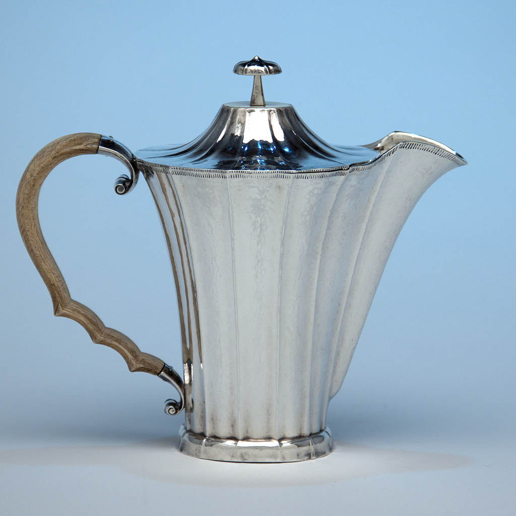Hot milk of Josef Hoffmann/ Wiener Werkstätte Silver Coffee Service , Vienna, Austria - 1925