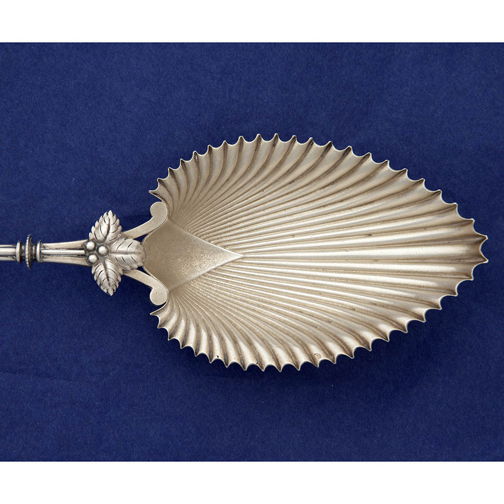 Bowl to Whiting (attr) Bird Design Antique Sterling Silver Serving Spoon, c. 1870