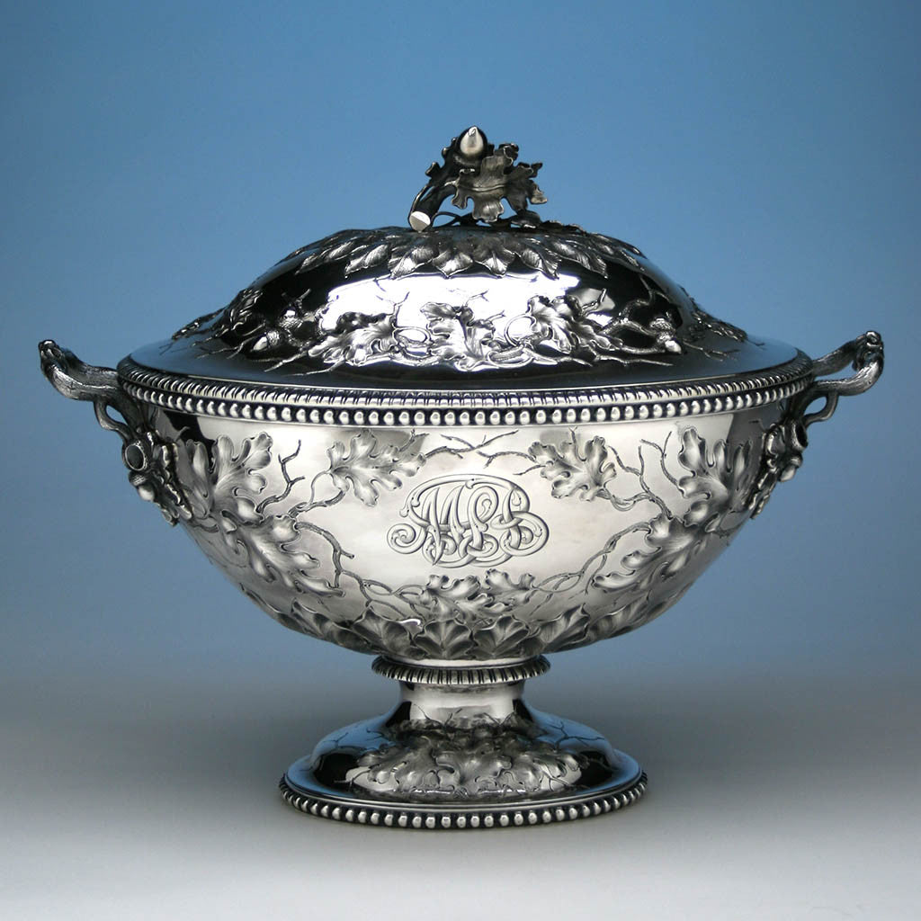 Jones, Ball &amp; Co Coin Silver Large Covered Soup Tureen, Boston, 1853-55