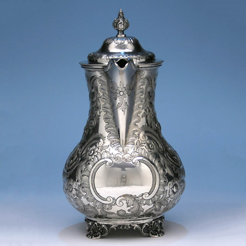 Front of Wood &amp; Hughes - The Pamela and Arthur Hopkins Coin Silver Covered Ewer, Retailed by James Conning, Mobile, Alabama, 1845-52