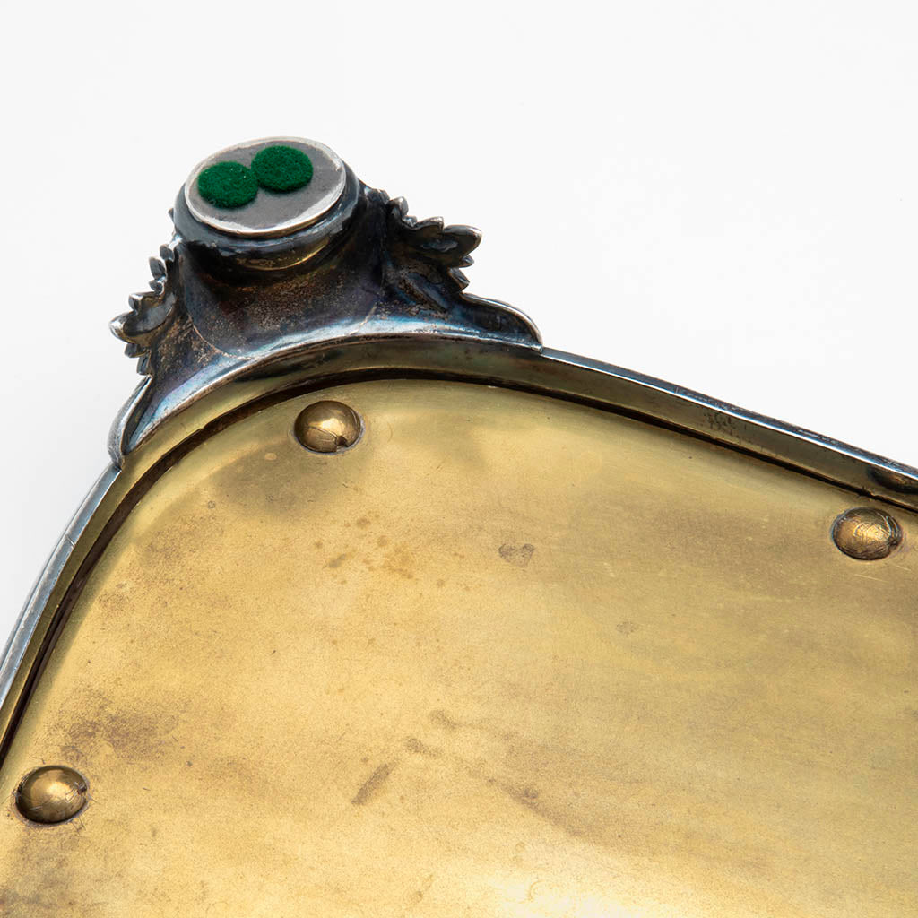 Construction detail of Tiffany and Co Mary Jane Morgan Chrysanthemum Sterling Plateau, NYC, NY, c. 1879