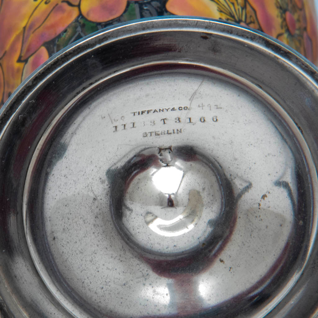 Marks on Tiffany &amp; Co - The &quot;Moss-Roses&quot; Vase, 1893 Columbian Exhibition Sterling Silver and Enamel Vase, design attributed to John T. Curran, c. 1893