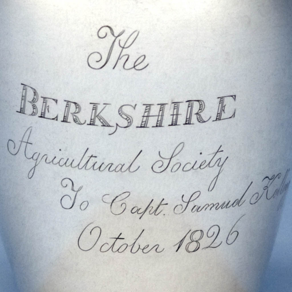 Butler Bement - The Samuel Kellogg Presentation Beaker from the Berkshire Agricultural Society, made, Pittsfield, MA, 1826