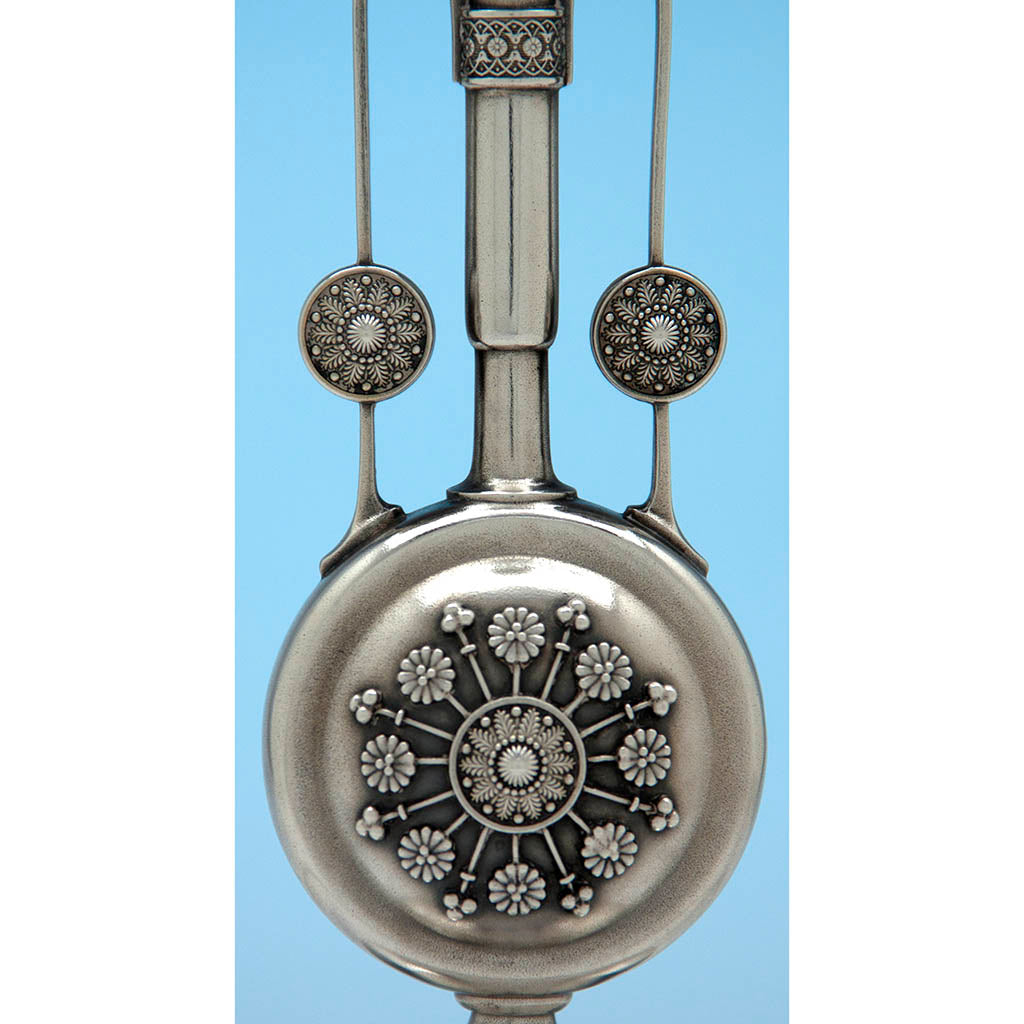 Detail of Tiffany &amp; Co Antique Sterling Silver Aesthetic Movement Bud Vase, New York, 1872-75