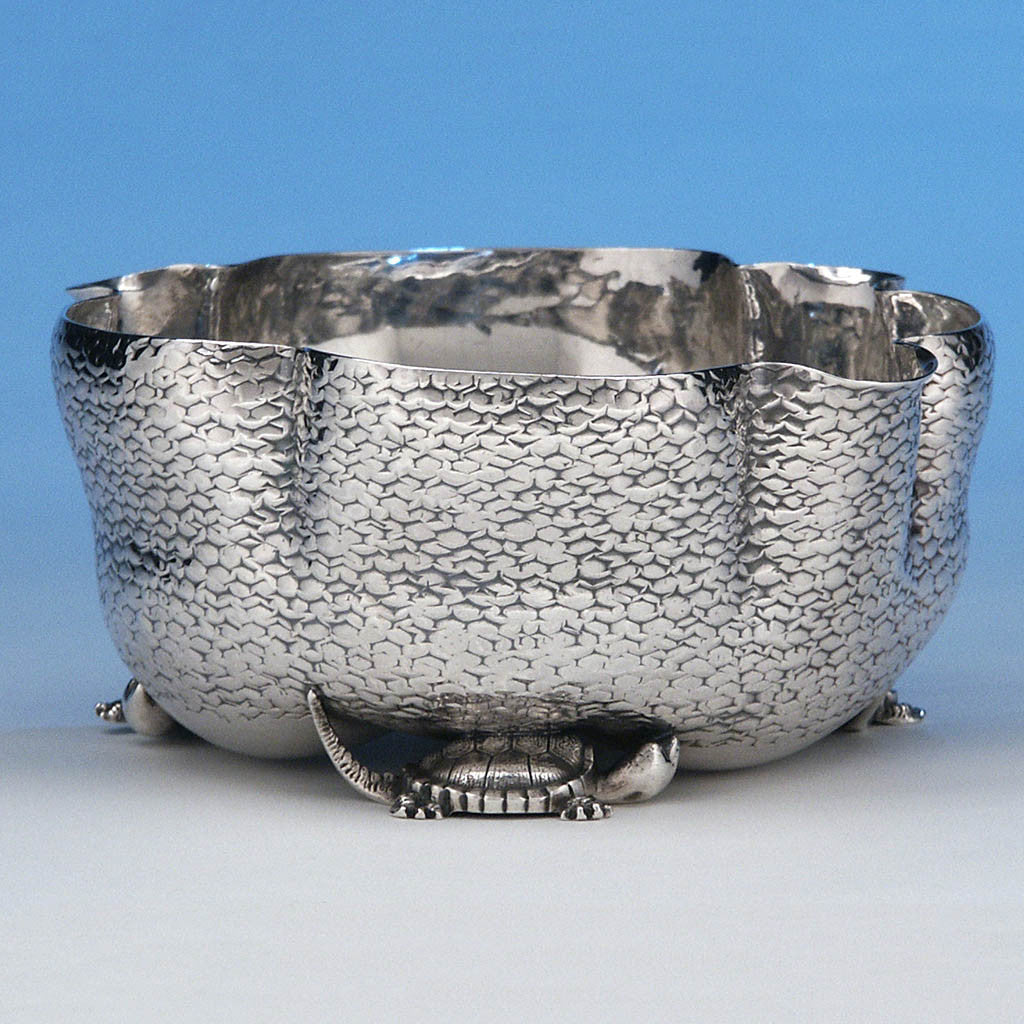 Detail of Wood &amp; Hughes Sterling Terrapin Soup Bowl, New York City, c. 1880&#39;s