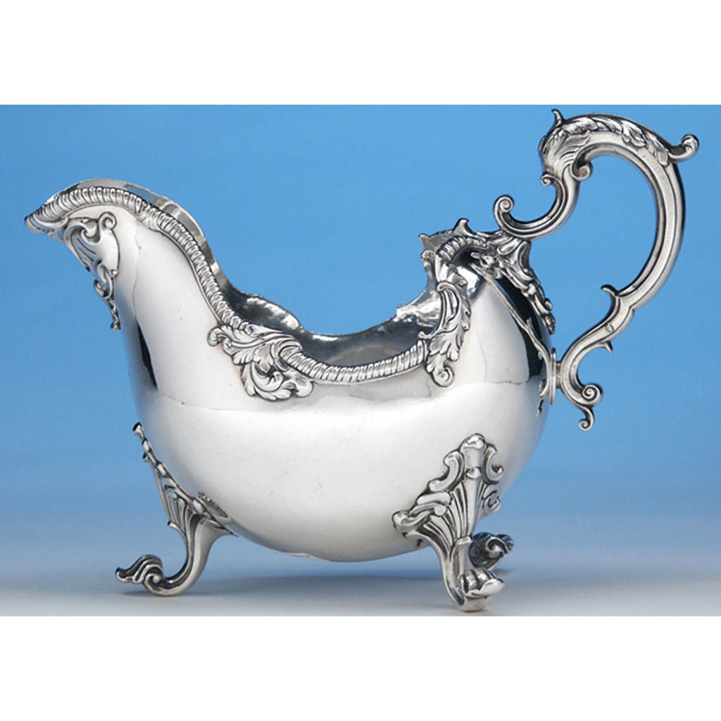 Robert Calderwood Irish Georgian Silver Sauce Boat, Dublin, c. 1751-66