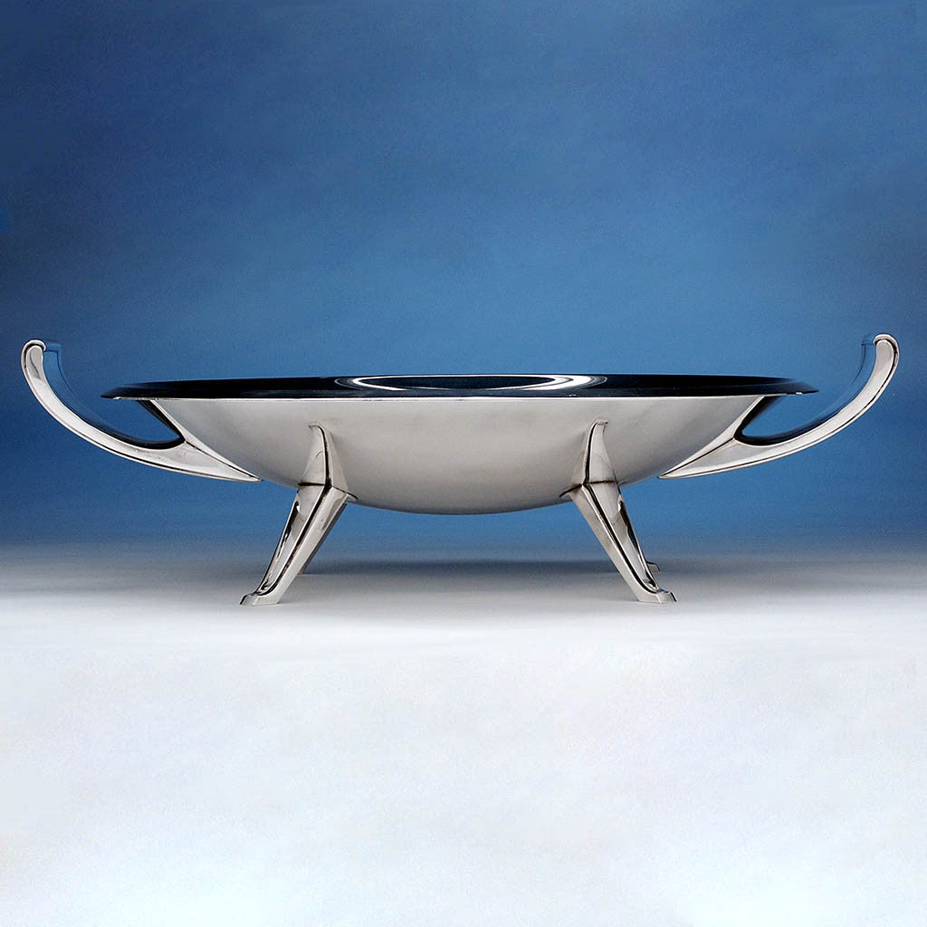 Profile of Tiffany Large &#39;Moderne&#39; Sterling Silver Centerpiece, New York City, c. 1952