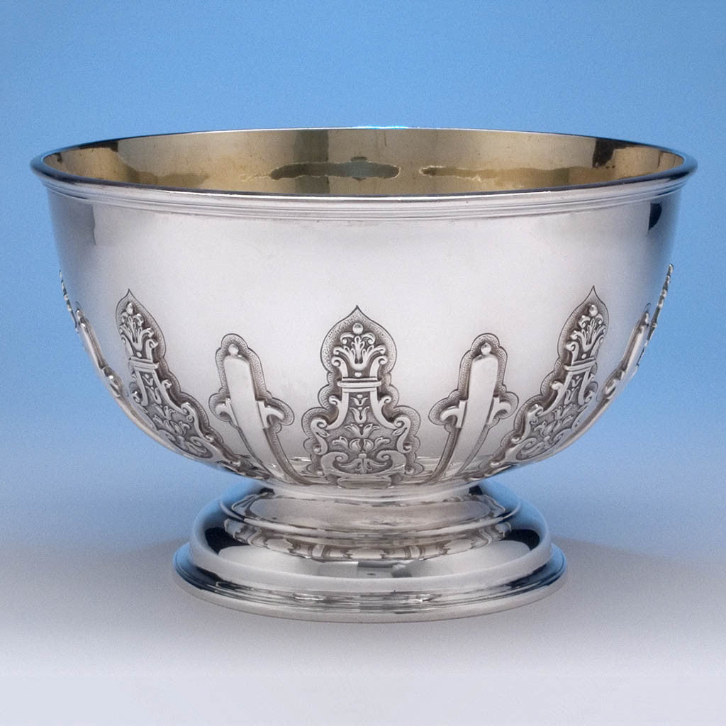 John Edwards (III) - The Collins Family Rare and Fine English Regency Sterling Silver Punch Bowl, London 1804/05, bearing armorials for John Raw Collins of Hatch Court, Hatch Beauchamp, Somerset