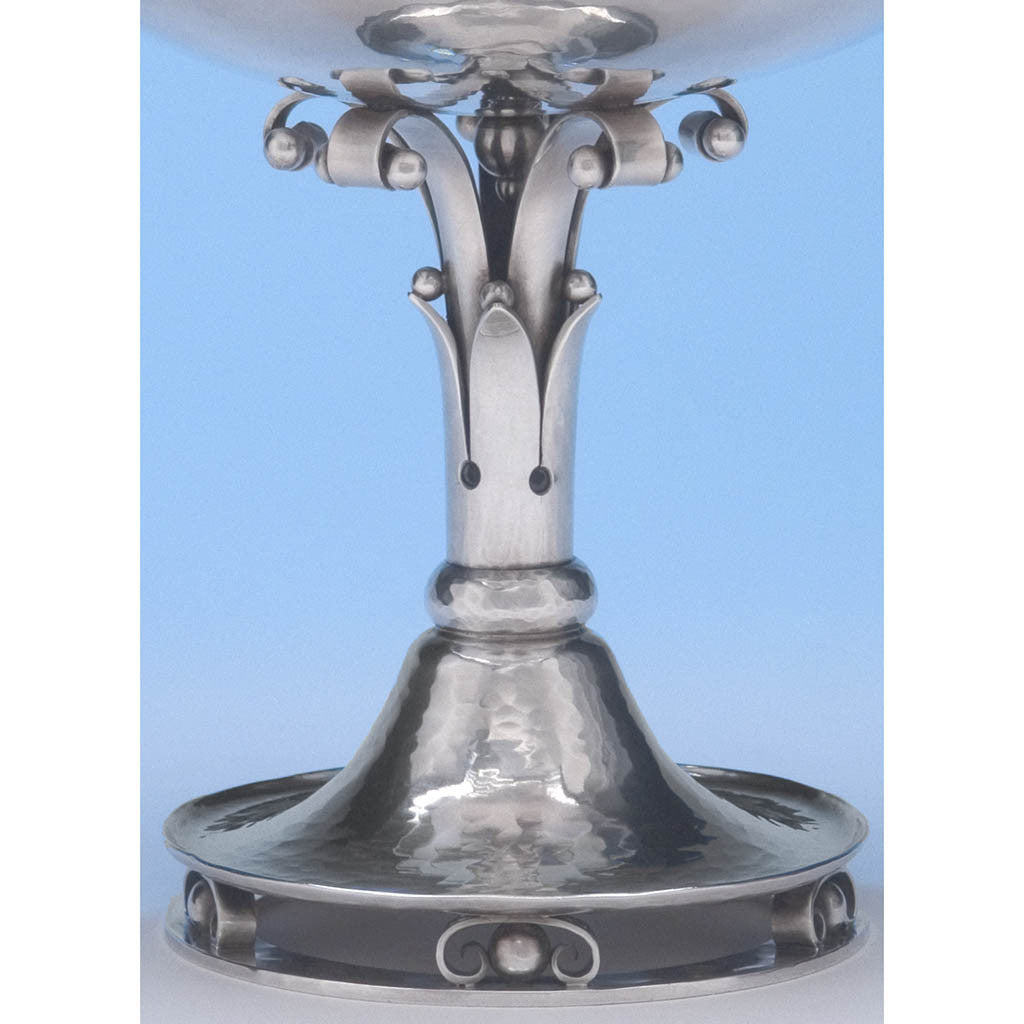 Base of Joel F. Hewes Sterling Silver Covered Compote, Titusville, PA, c. 1927, probably exhibited at the Boston Society of Arts &amp; Crafts 1927 Tricennial Exhibition
