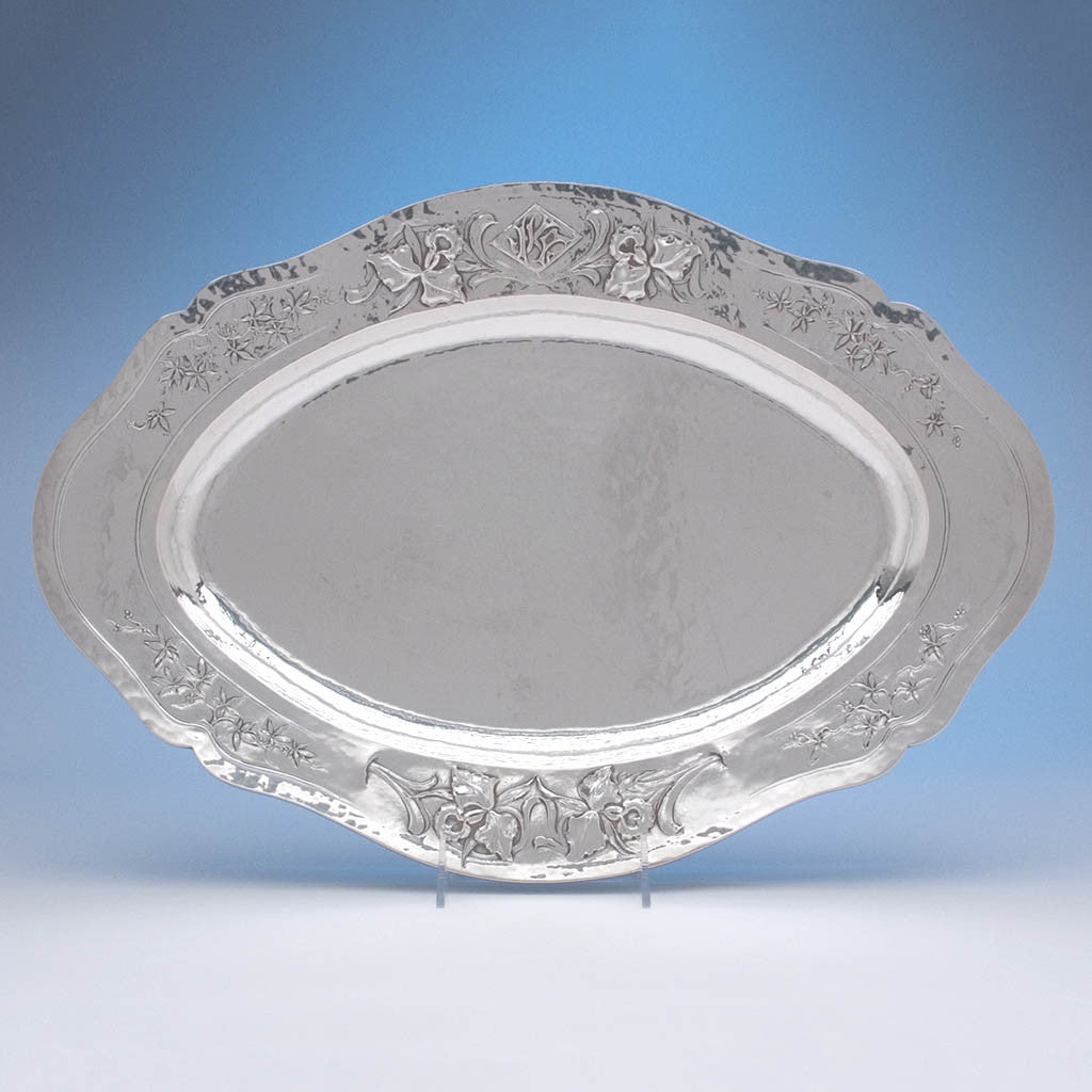 Clemens Friedell Sterling Silver Meat Platter, Pasadena, CA,  c. 1920