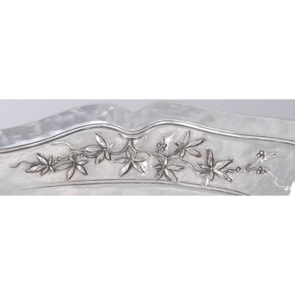 Border of Clemens Friedell Sterling Silver Meat Platter, Pasadena, CA,  c. 1920