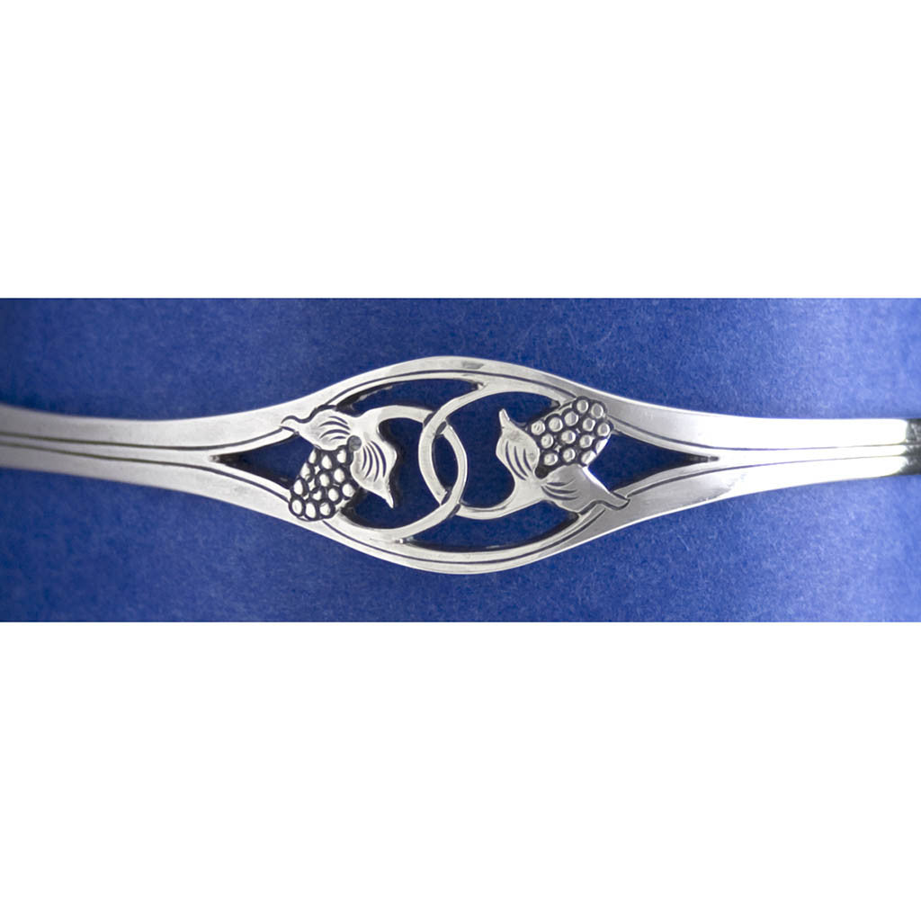 Pierced handle of Arthur Stone Sterling Silver Decorated Swing-handled Sugar Basket, c. 1912