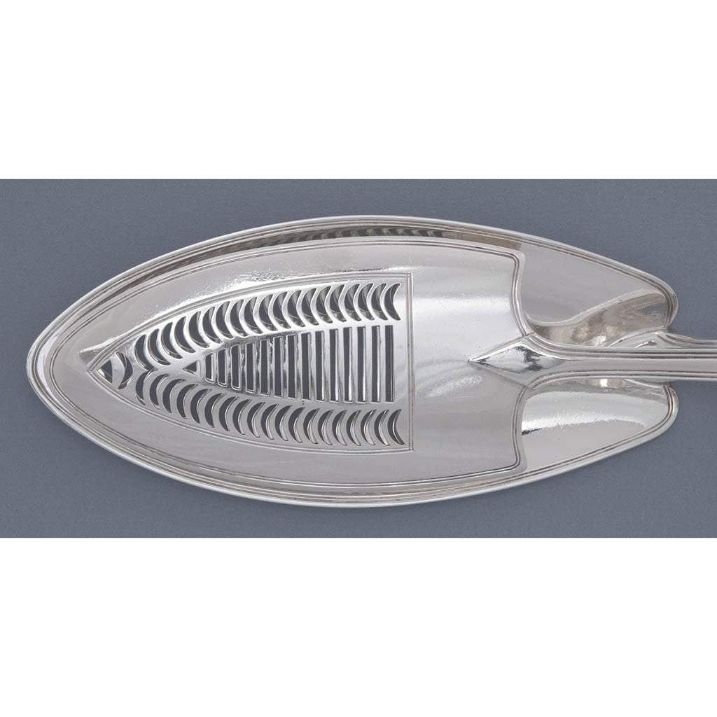 Blades of William Eley &amp; William Fearn English Sterling Silver Rare Double Bladed Server in the &#39;Fiddle Thread&#39; Pattern, London, 1805/6 bearing the armorial badge of Power Trench, DD, Archbishop of Taum, County Galway, Ireland