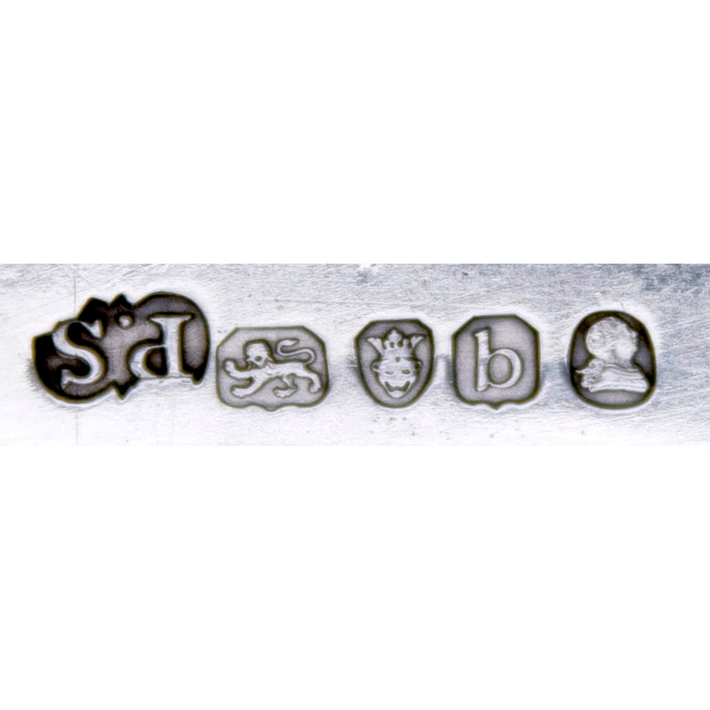 Marks on the Paul Storr English Regency Sterling Silver Mazarin, London, 1817/18