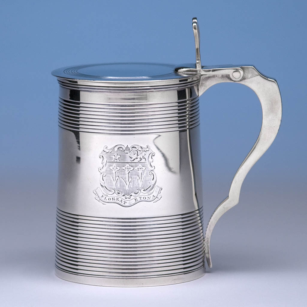 Henry Green George III English Sterling Silver 'Hooped' Tankard, London, 1793/94