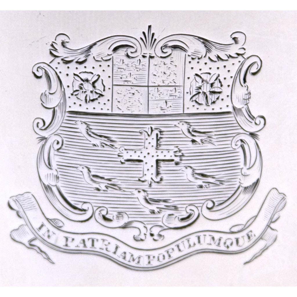 One set of arms on Henry Green George III English Sterling Silver &#39;Hooped&#39; Tankard, London, 1793/94