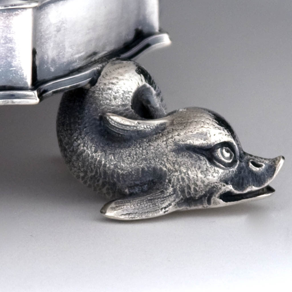 Foot to Dragsted Arts &amp; Crafts Figural Centerpiece or Punch Bowl, Copenhagen, 1919