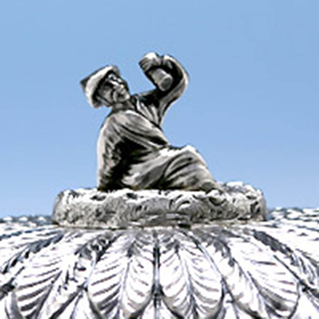 Finial to Jones, Ball &amp; Poor (retailer) Coin Silver Butter Dish, c. 1845-50