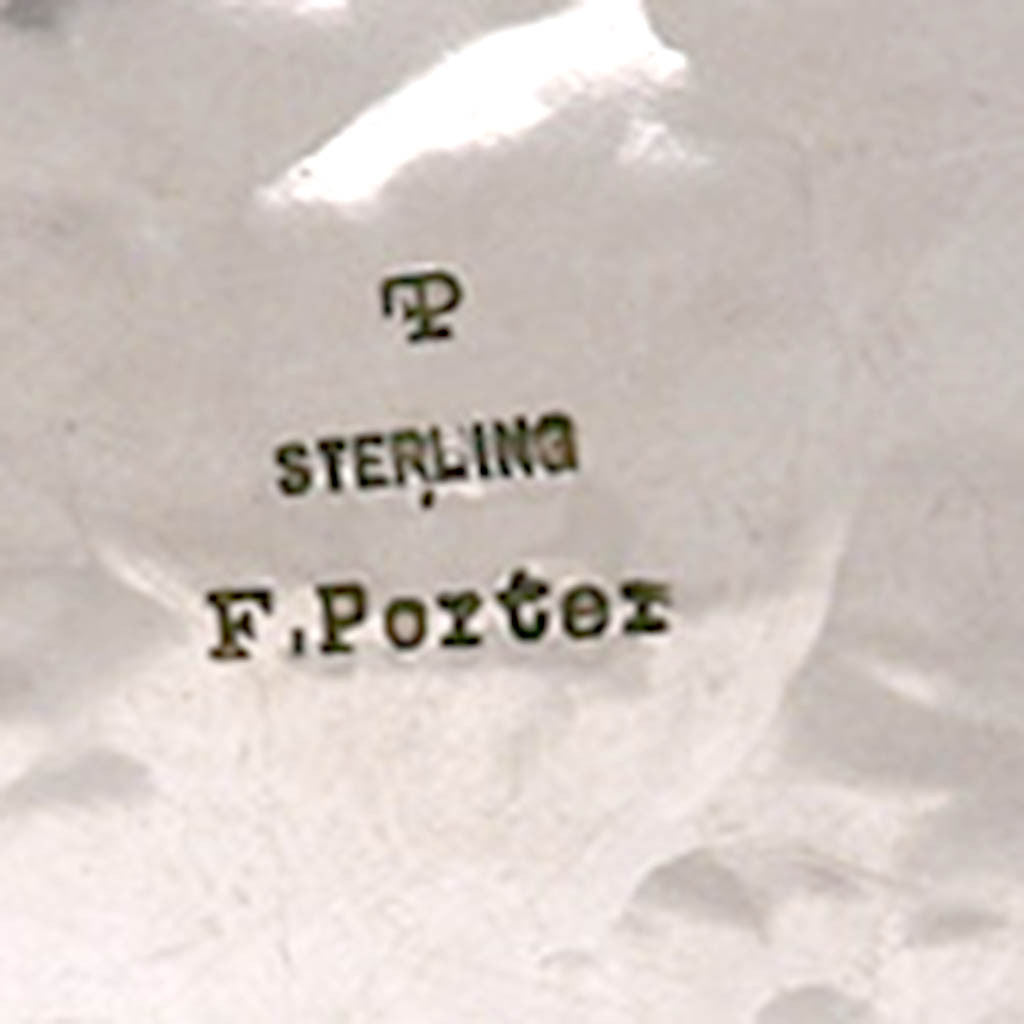 Marks on Franklin Porter Arts &amp; Crafts Sterling Silver Candle Holders, Danvers, MA, 1925-35