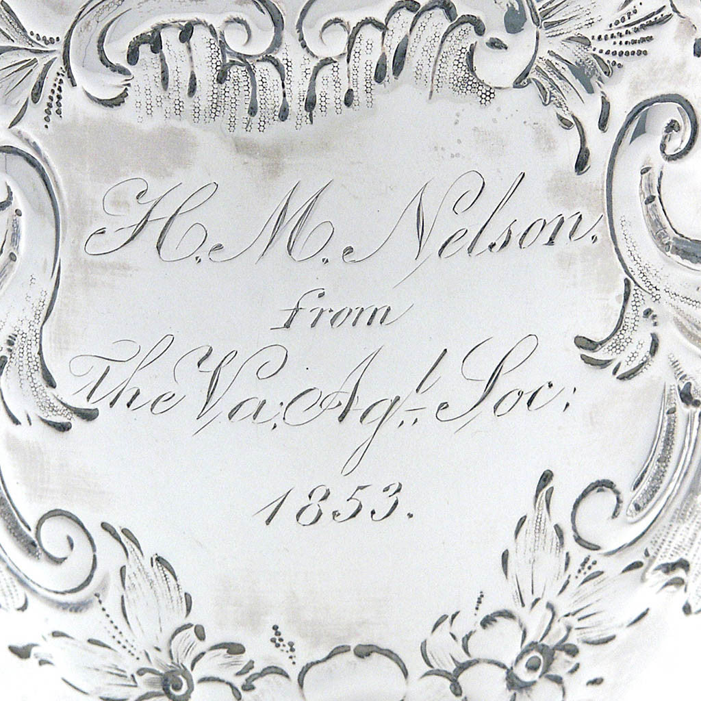 VA inscribed William Gale &amp; Son Pair of American Coin Silver Presentation Goblets, New York, c. 1852, of Southern Interest