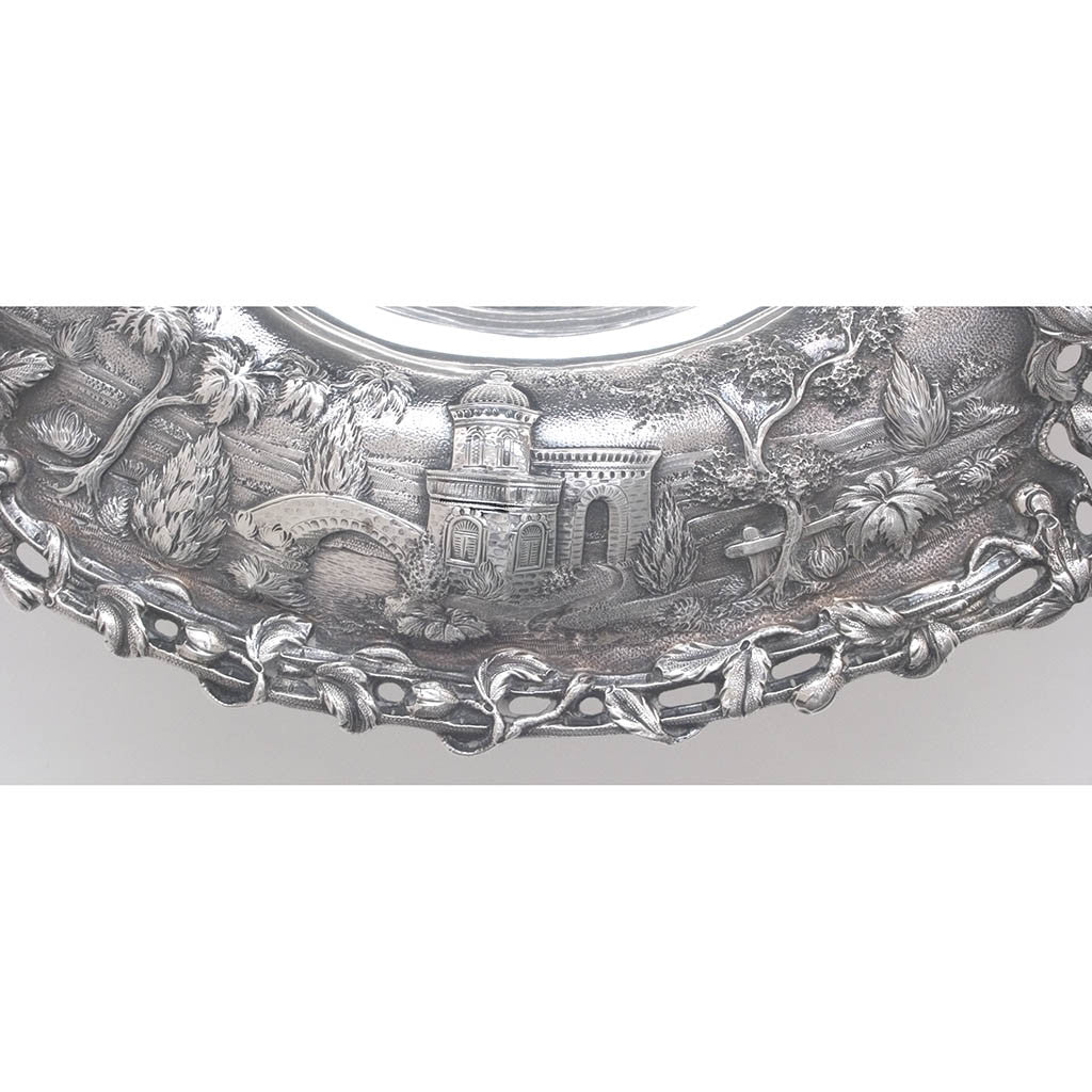 Castle on S. Kirk &amp; Son Co &#39;Castle&#39; Pattern Antique Sterling Silver Centerpiece, Baltimore, MD, c. 1900 