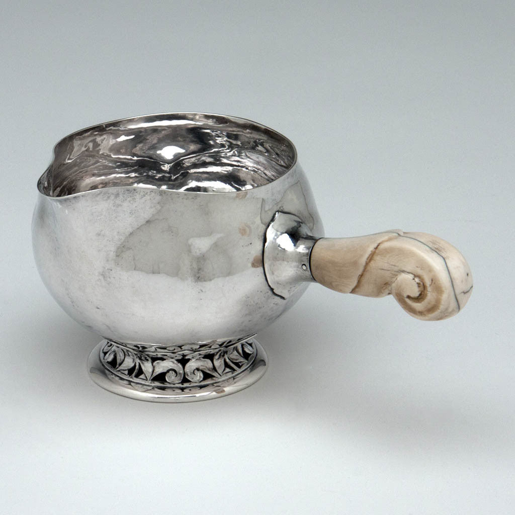 Hot milk to Peer Smed Antique Sterling Silver Coffee Service with Tray, New York City, c. 1930&#39;s