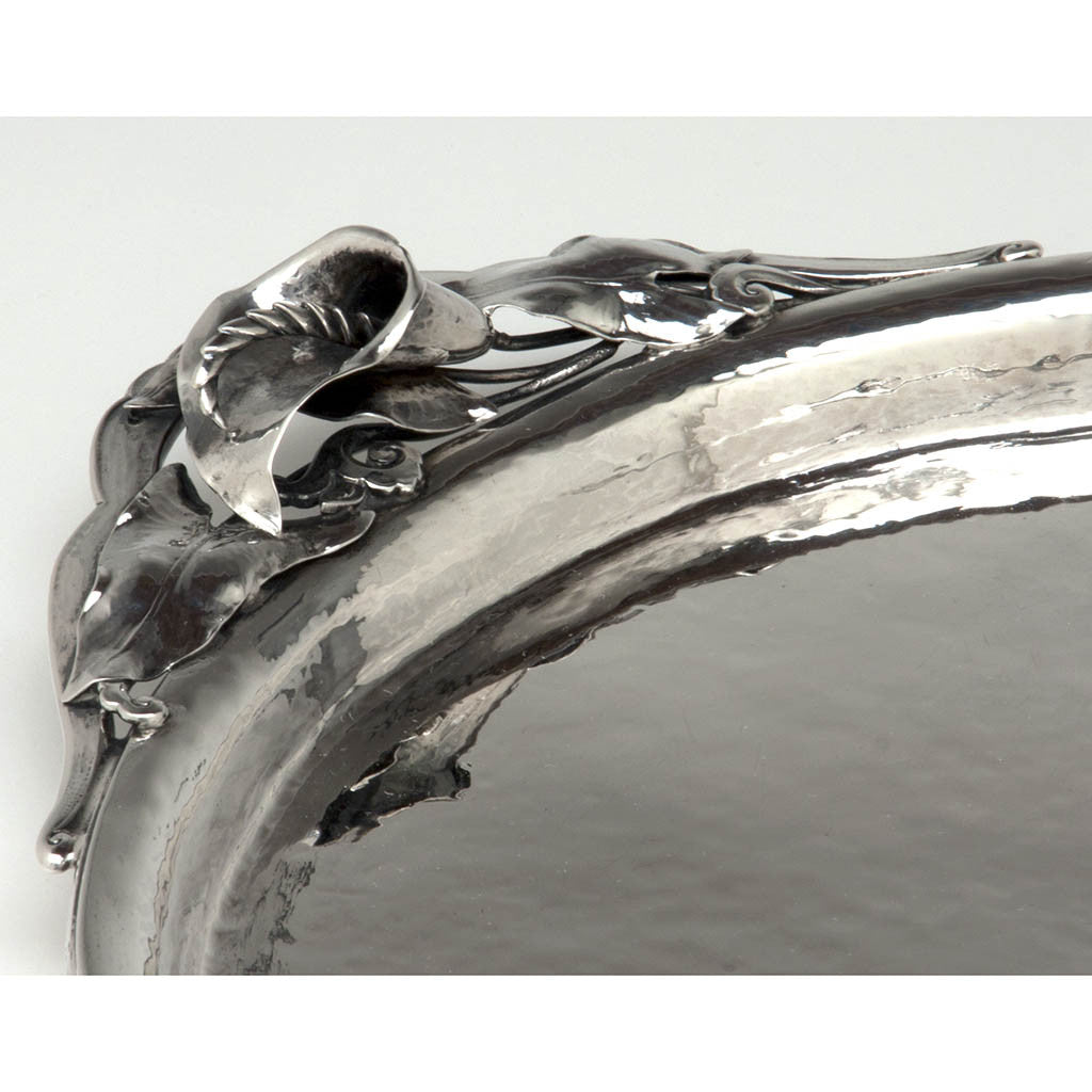Tray handle to Peer Smed Antique Sterling Silver Coffee Service with Tray, New York City, c. 1930&#39;s