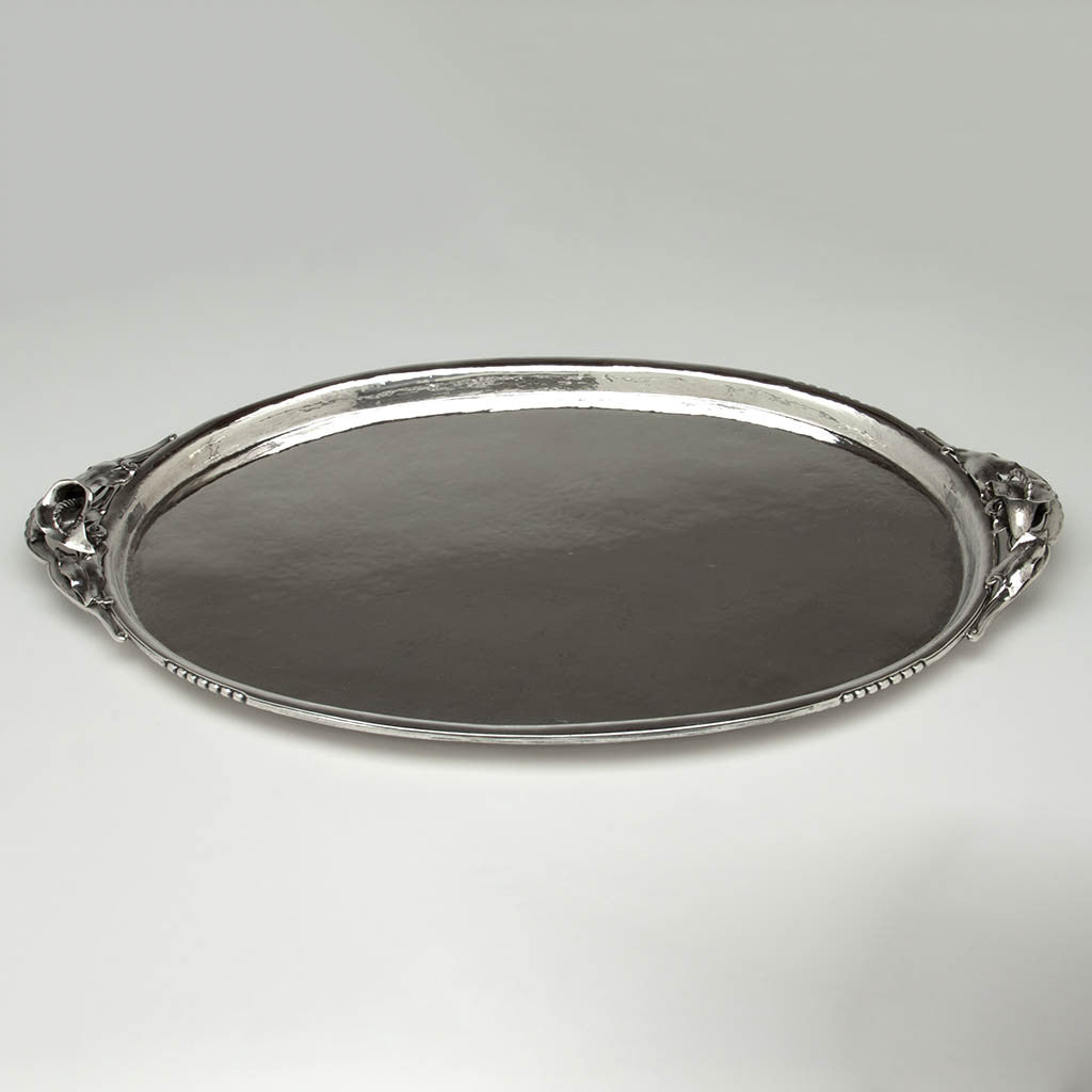 Tray to Peer Smed Antique Sterling Silver Coffee Service with Tray, New York City, c. 1930&#39;s