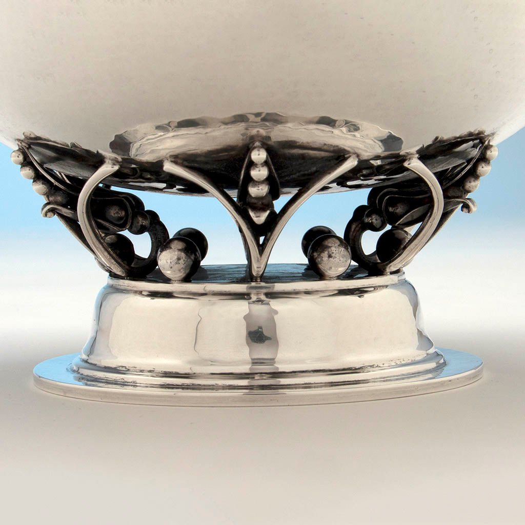 Detail of Georg Jensen USA Large Sterling Silver Bowl, by William DeMatteo (attr.) c. 1942-49