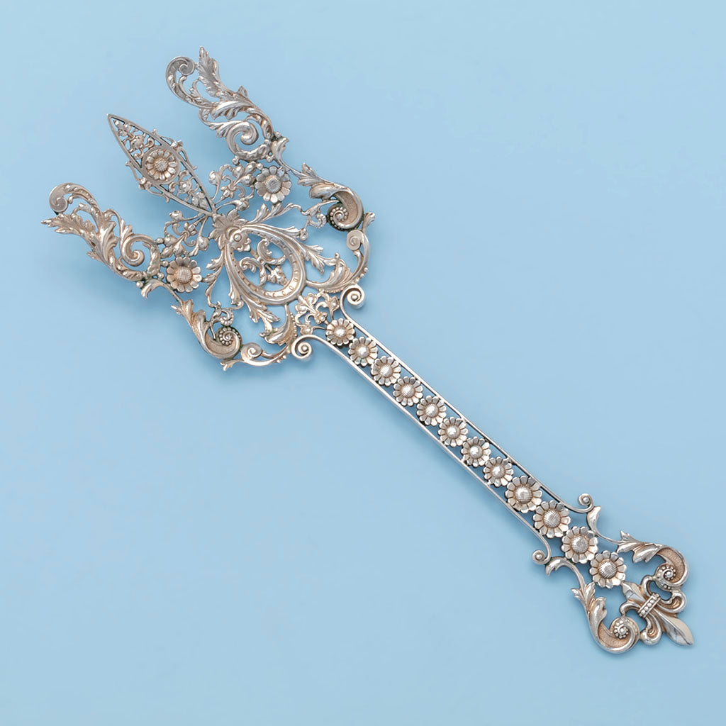 Shiebler Antique Sterling Silver Serving Fork, NYC, c. 1890s