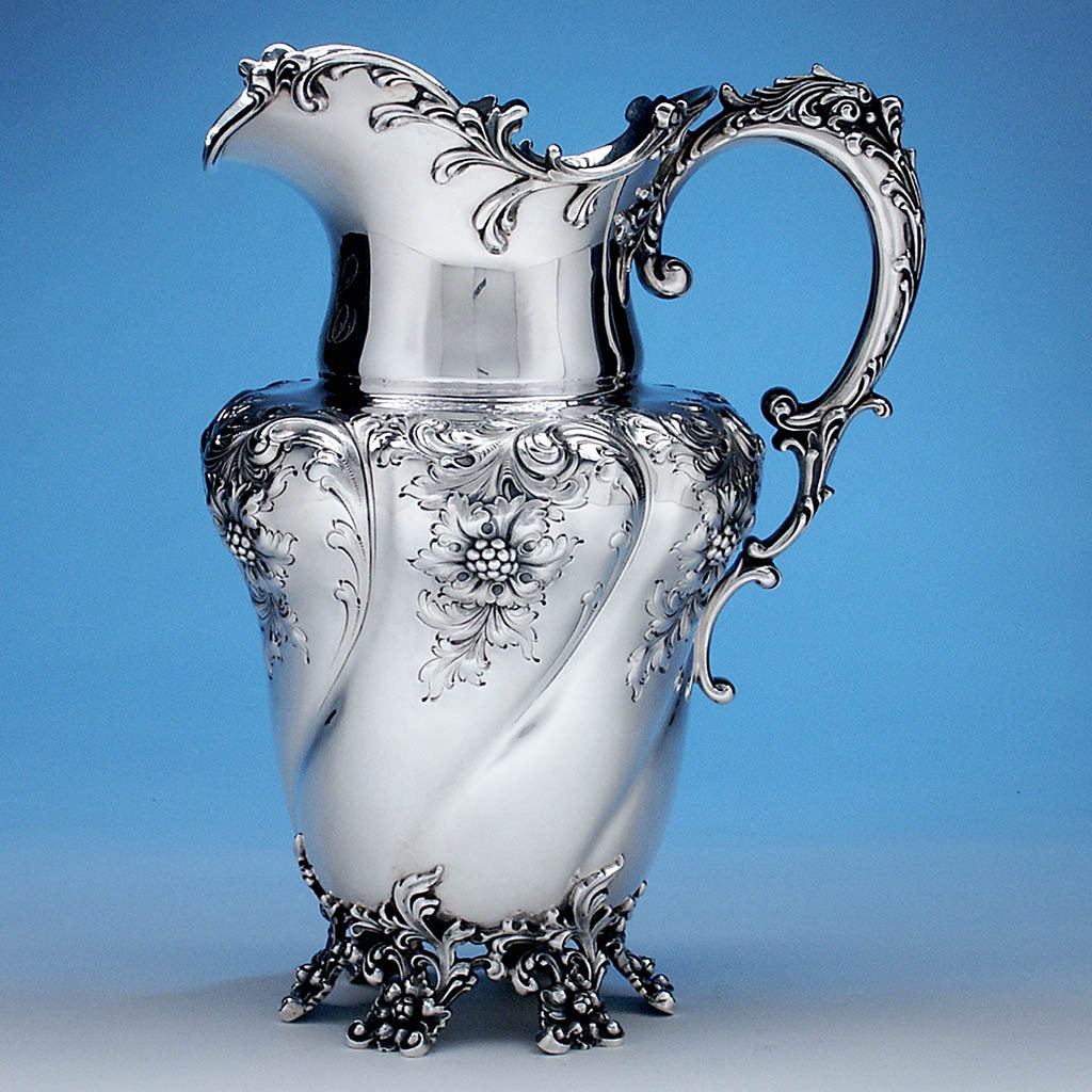Dominick & Haff Antique Sterling Silver Water Pitcher, New York City, c 1896