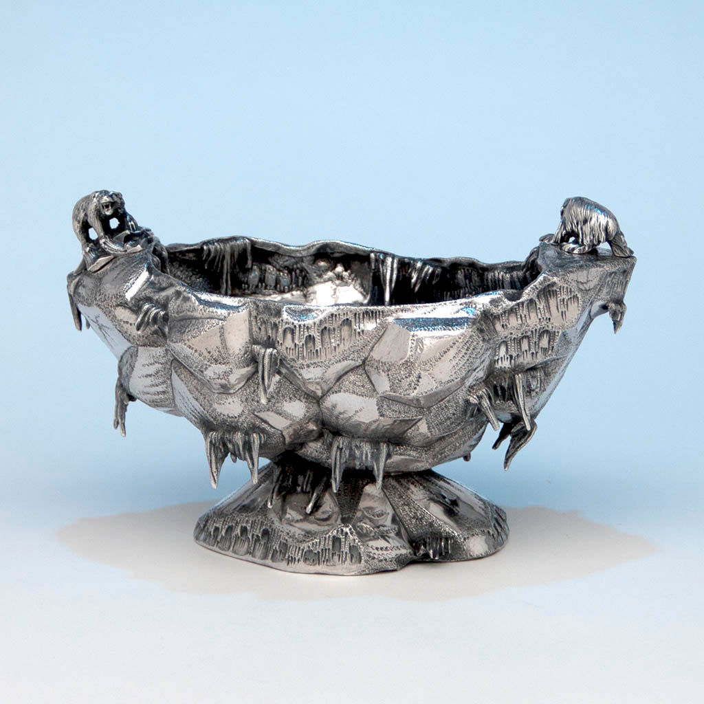 Angle of Gorham Antique Sterling Silver &#39;Polar&#39; Ice Bowl, Providence, RI, c. 1870
