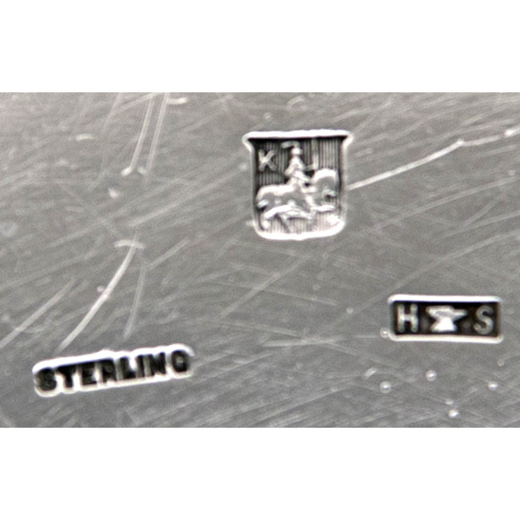 Marks on Mary Catherine Knight at the Handicraft Shop Hand Wrought Arts &amp; Crafts Sterling Silver Charger, Boston or Wellesley Hills, 1902-11