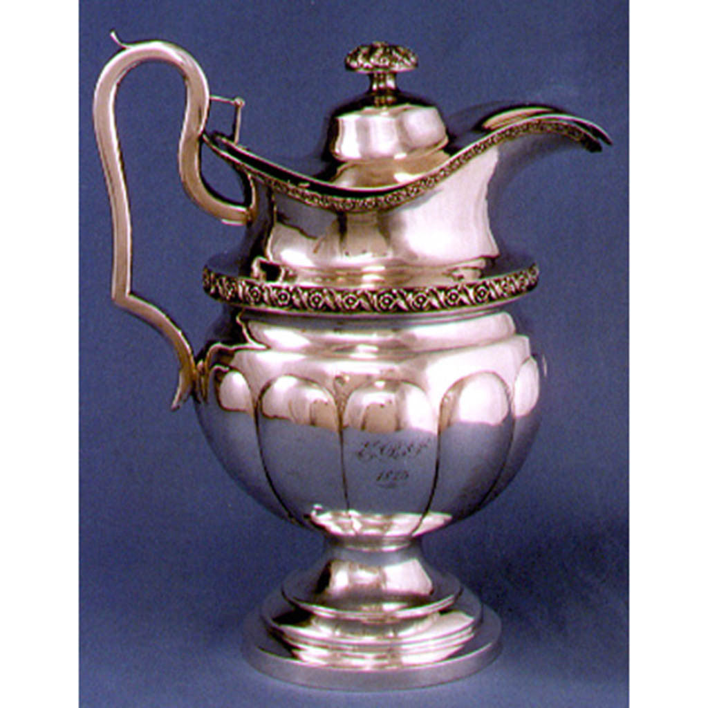 Peter Chitry Classical Lidded Coin Silver Ewer, New York City, c. 1823