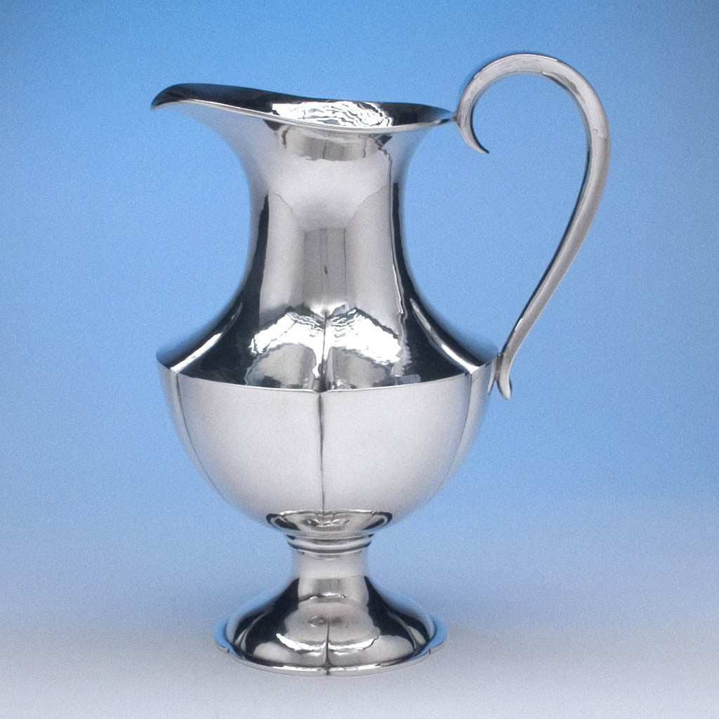 Porter Blanchard 'Lotus' Pattern Sterling Silver Large Ewer crafted by Richard Blanchard, c. 1927-30