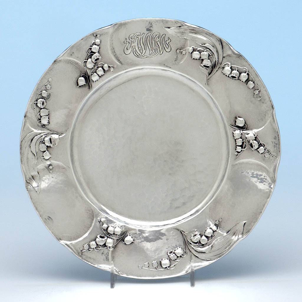 Gorham Martelé Antique Silver Child's Plate, Providence, RI, 1916 