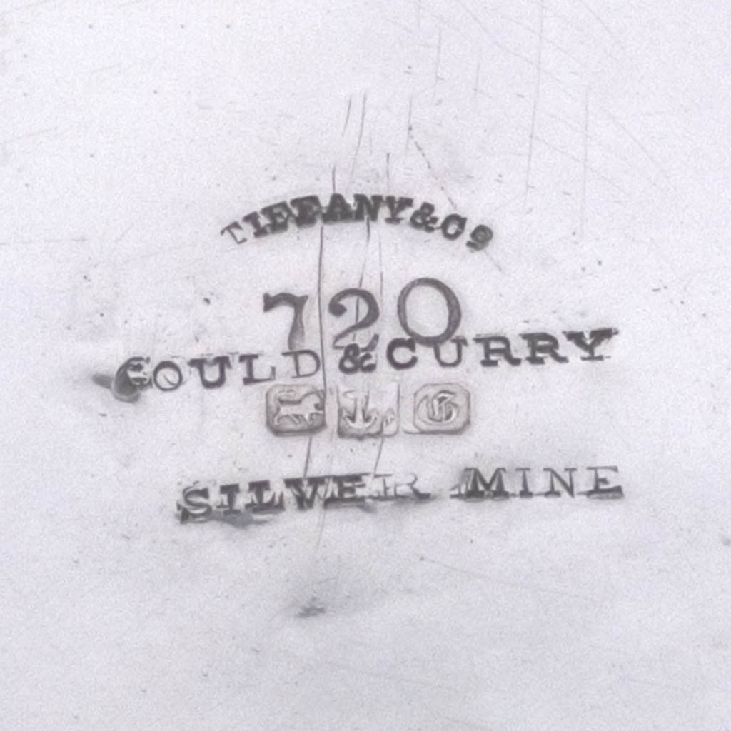 Marks on the Gorham Coin Silver Bud Vase, retailed by Tiffany &amp;amp; Co., made from silver from the Comstock Lode, 1865-8