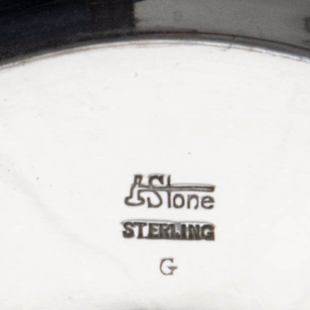 Marks on Arthur Stone Arts &amp; Crafts Sterling Silver Acorn Decorated Bowl, Gardner, Massachusetts, 1920-36