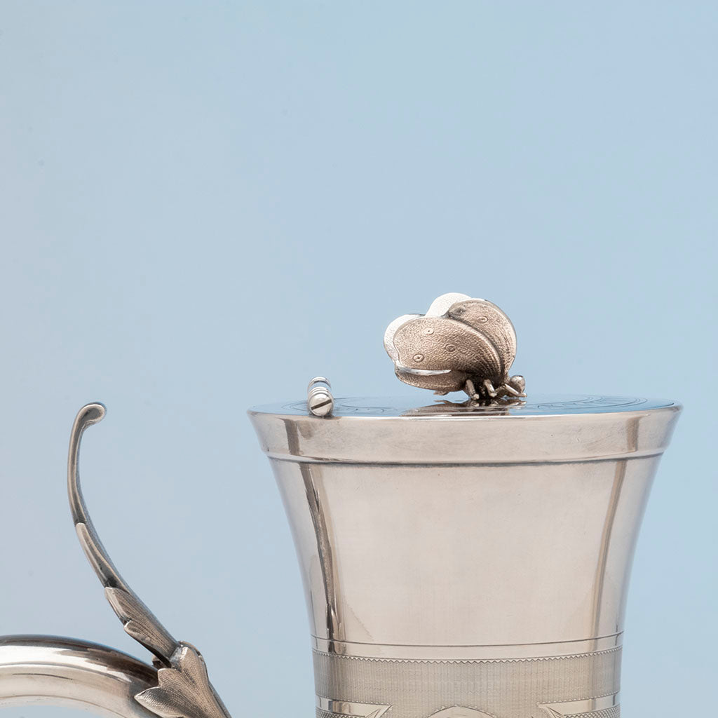 Gorham Antique Coin Silver Presentation Coffee Service of Civil War Interest, Providence, RI, 1863