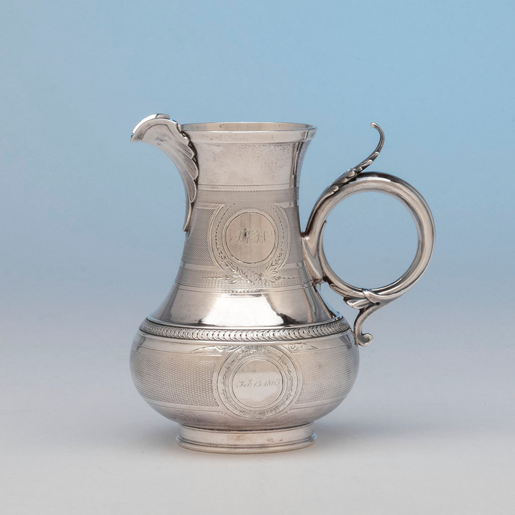 Gorham Antique Coin Silver Presentation Coffee Service of Civil War Interest, Providence, RI, 1863