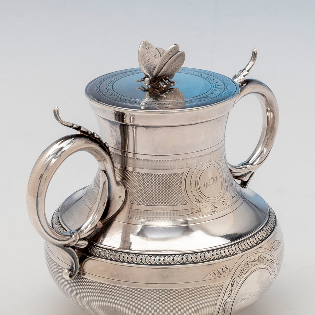 Gorham Antique Coin Silver Presentation Coffee Service of Civil War Interest, Providence, RI, 1863