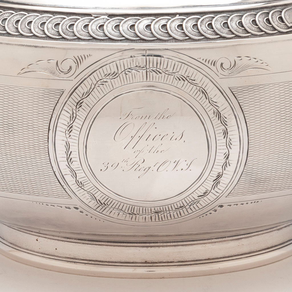 Gorham Antique Coin Silver Presentation Coffee Service of Civil War Interest, Providence, RI, 1863