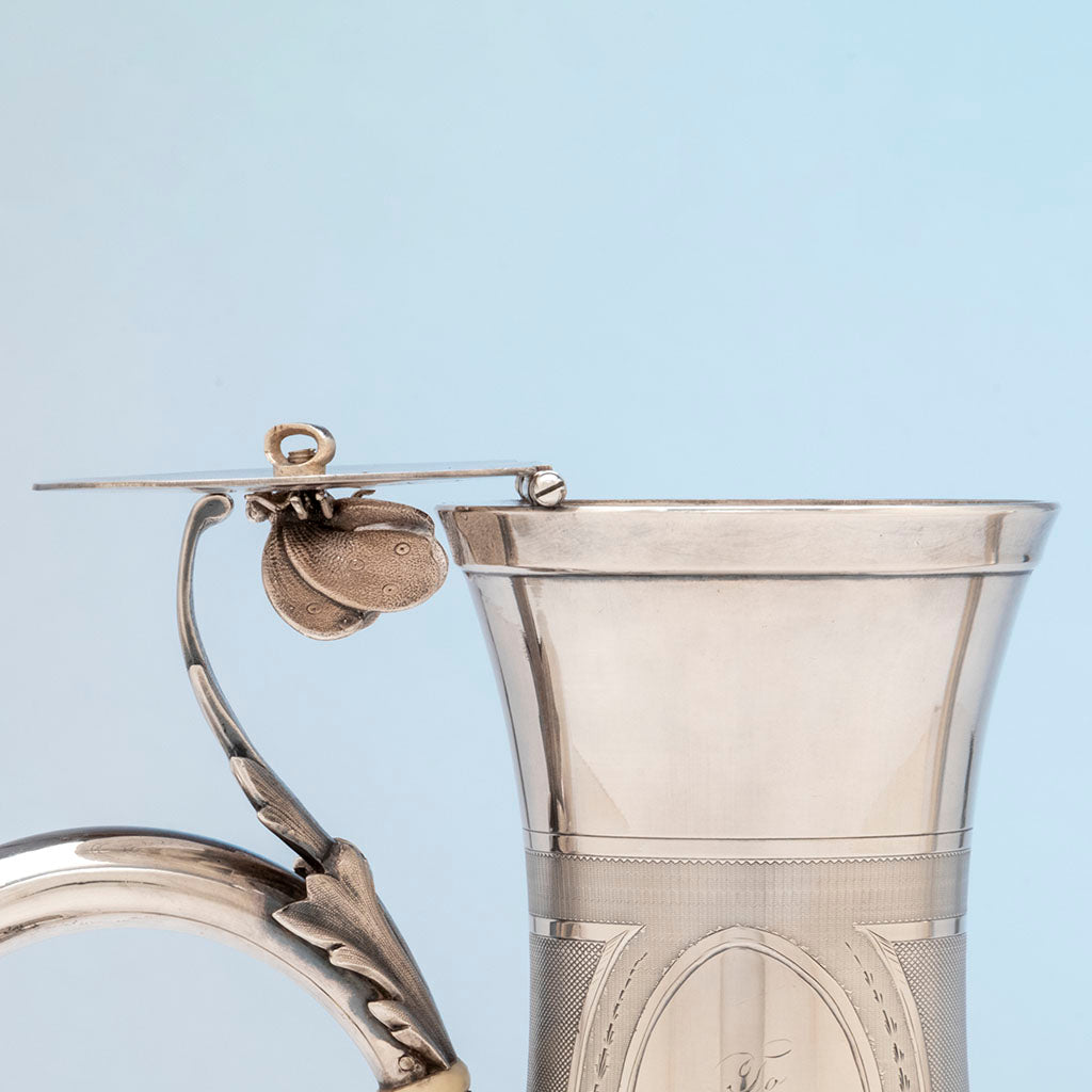 Gorham Antique Coin Silver Presentation Coffee Service of Civil War Interest, Providence, RI, 1863