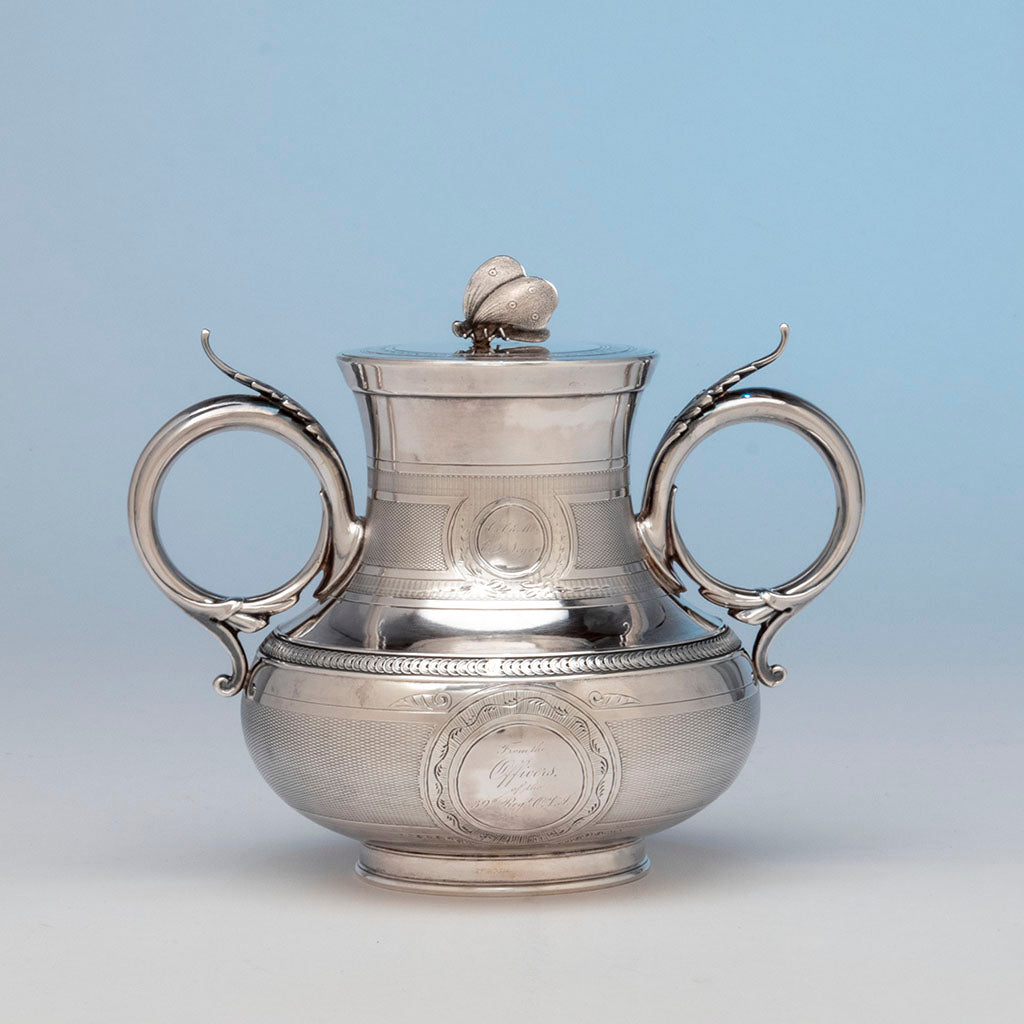 Gorham Antique Coin Silver Presentation Coffee Service of Civil War Interest, Providence, RI, 1863