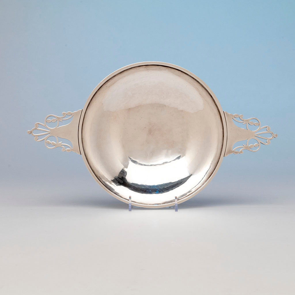 Frans Gyllenberg and Alfred Swanson Arts & Crafts Silver Sandwich Tray, Boston, c. late 1920's
